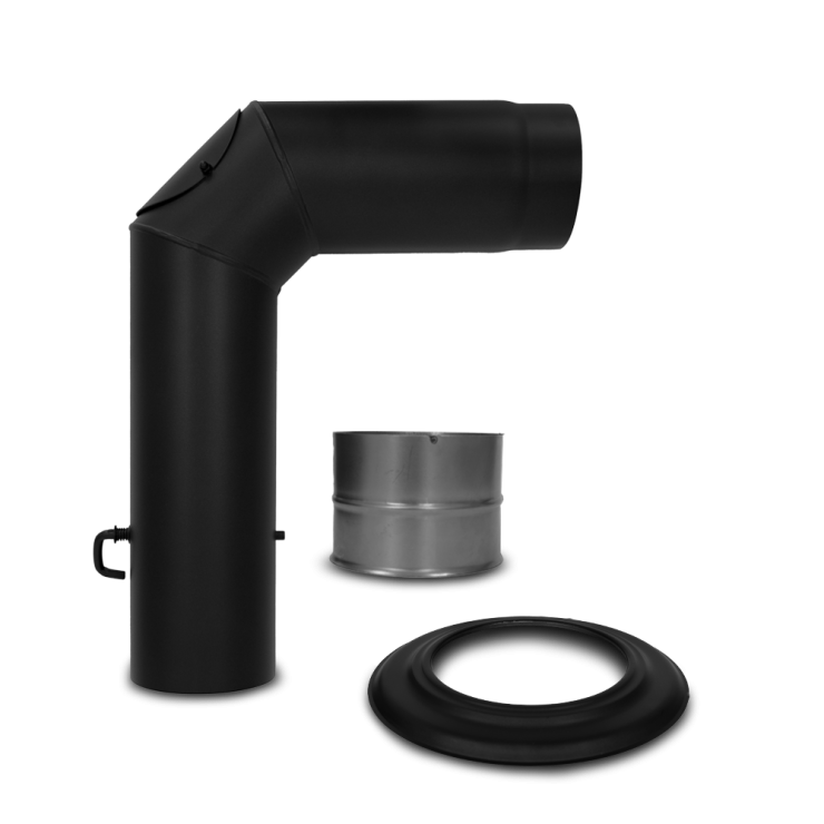 Vinkelset för kaminrör ø130